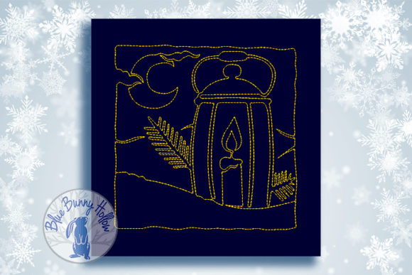 Christmas Quilt Block-Lantern