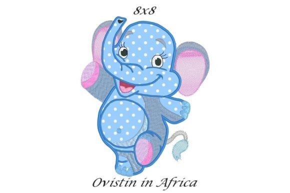 Cute Elephant Applique