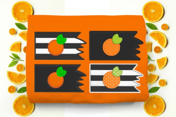 Orange Pirate Flag Applique