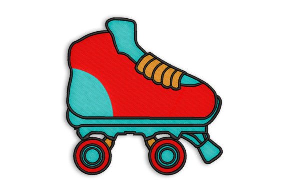 Roller Skate Embroidery Design