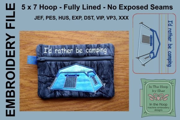Tent Camping Zipper Bag Embroidery Review